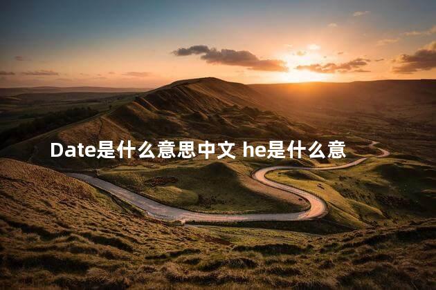 Date是什么意思中文 he是什么意思